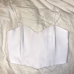 Zara White Corset Crop Top - NWT